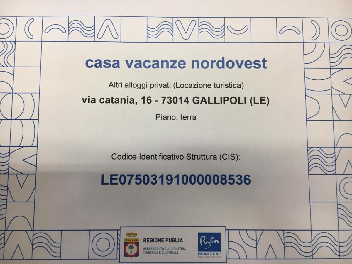 Casa Vacanze Nord-Ovest Gallipolli Exteriör bild
